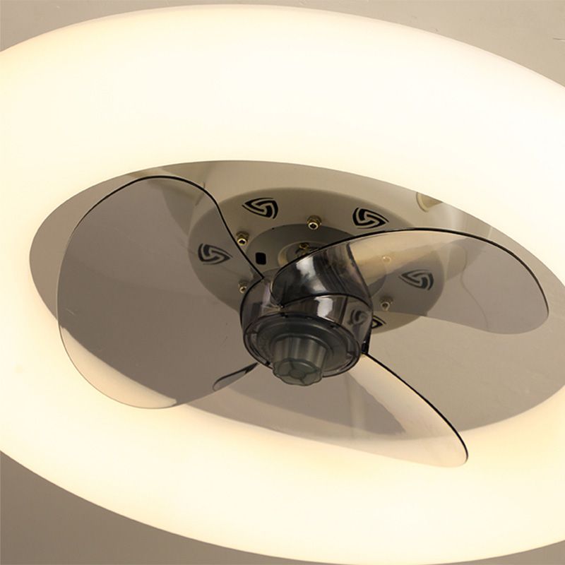 Einfacher stilvoller Donut -förmiger Lüfterlampe Acryl -Esszimmer LED SEMI BUSH Deckenleuchte