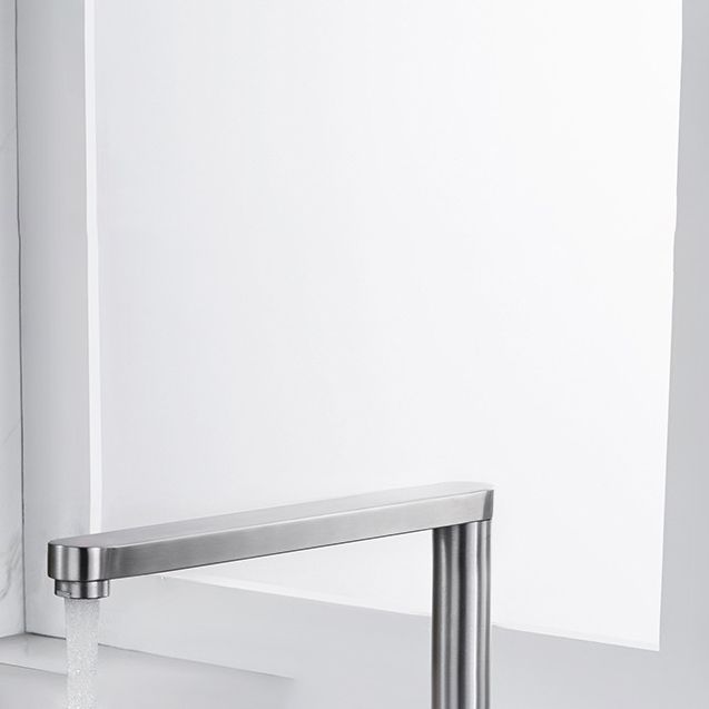 Modern Stainless Steel Kitchen Faucet with Single Handle Lead Free Faucet