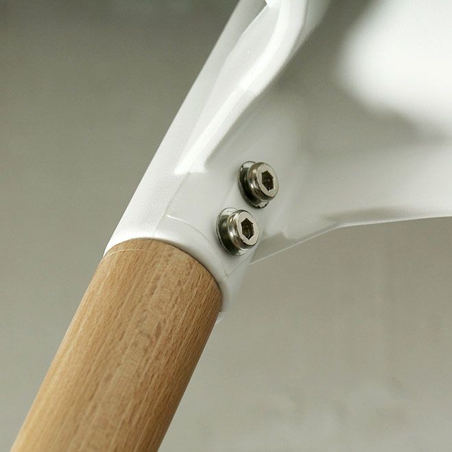 Plastic Dining Chairs Contemporary Open Back Dining Side Furniture in Matte Finish