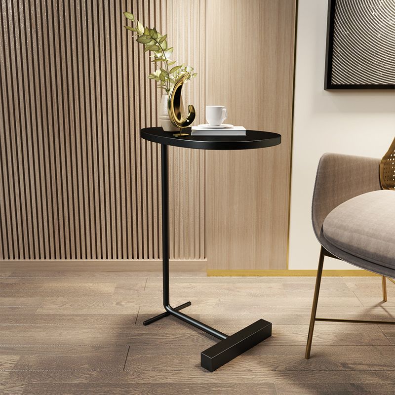 23.6inch Tall Modern C Corner Table Wood Side End Table for Living Room