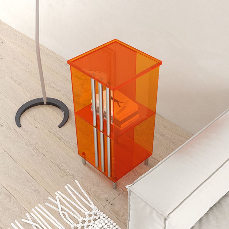 Scandinavian Acrylic Bookshelf Standard Open Back Bookcase with Shelves