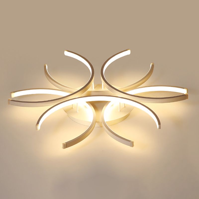 Blume Semi Flush Mount Light Acrylic Moderne Einfachheit Spülen Deckenleuchten für Wohnzimmer