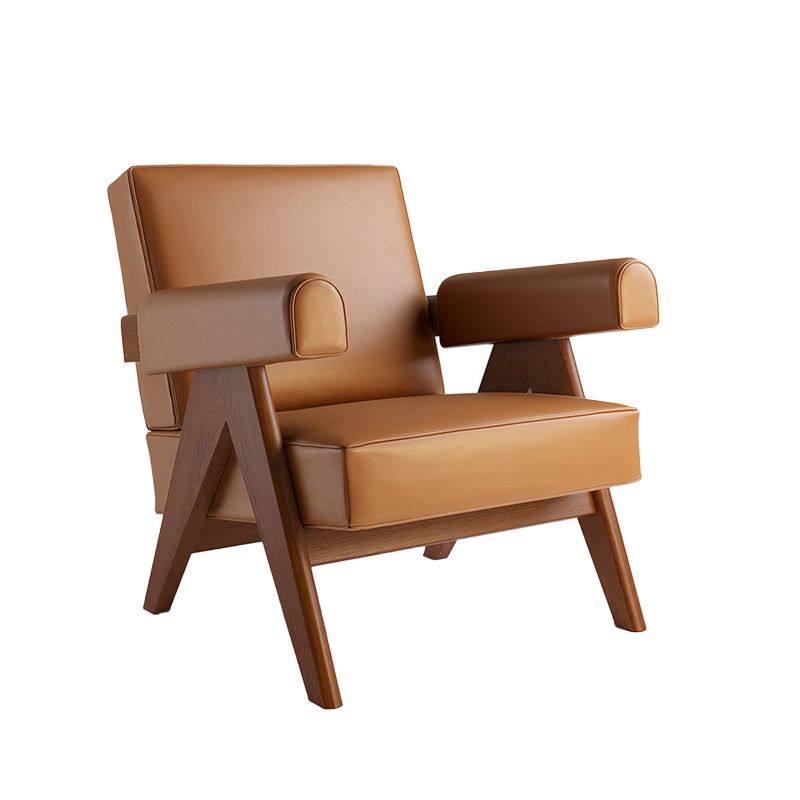 Nordic Arms Included Basic Four Leg Round Arms Tight Back Accent Room Chair