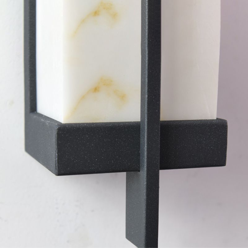 Black Wall Sconce Contemporary Wall Light Fixture for Courtyard