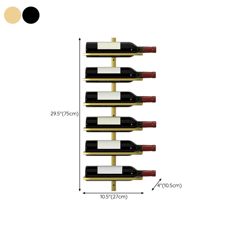 Wall Mounted Wine Bottle Holder Contemporary Metal Wine Rack Bottle