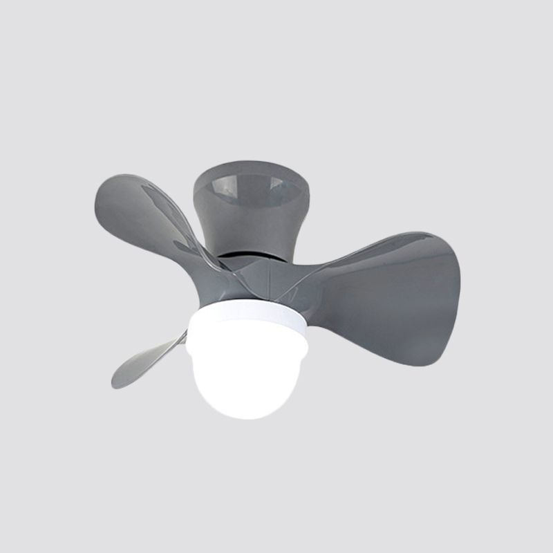 22 "breites Schlafzimmer -Anhänger Lüfter Licht zeitgenössische Halbmontagebeleuchtung mit Schüssel Acrylschatten, 3 Klingen