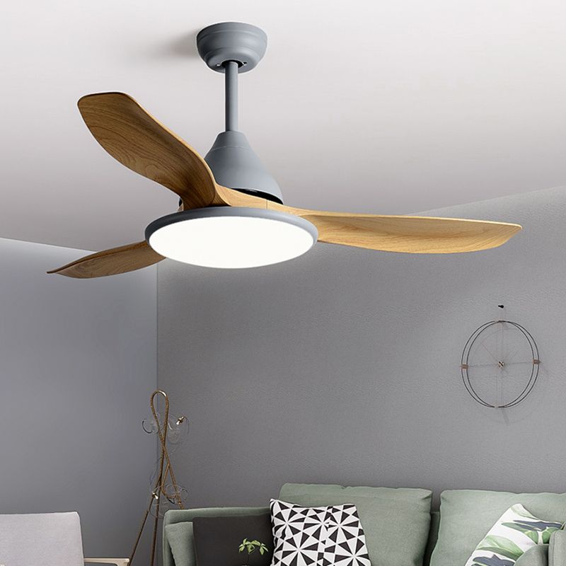 Unique Shape Metal Ceiling Fan Light Kids Style 1-Light Ceiling Fan Lamp for Living Room