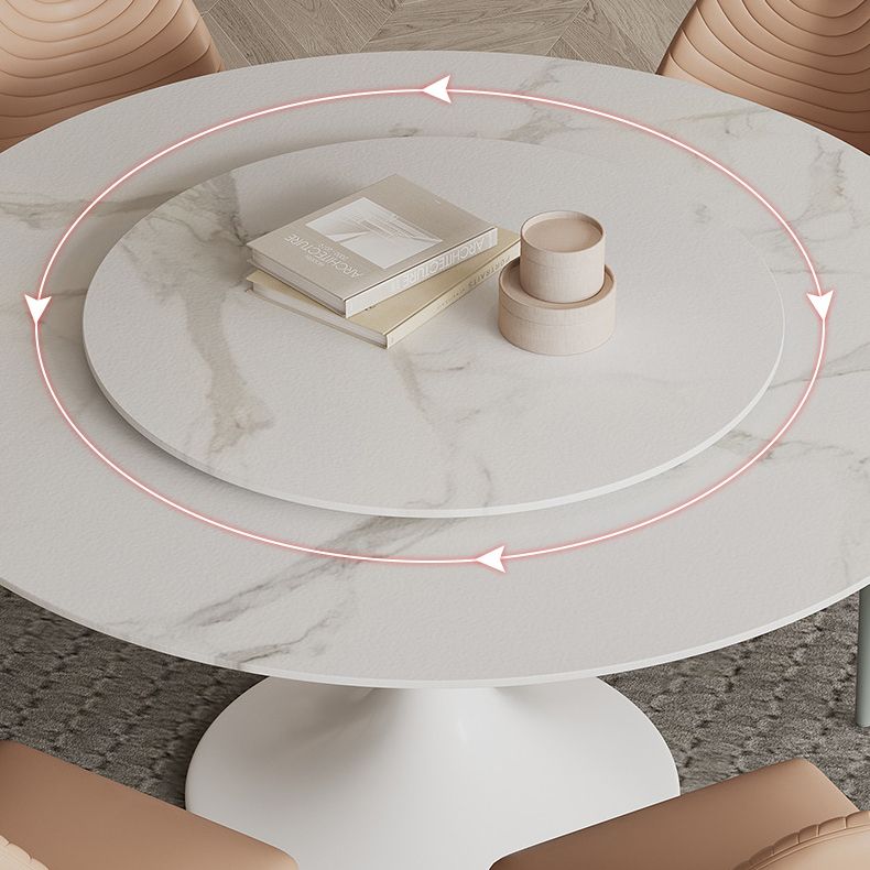 Mesa de comedor de tulipán redonda moderna de acabado mate para el hogar para el hogar