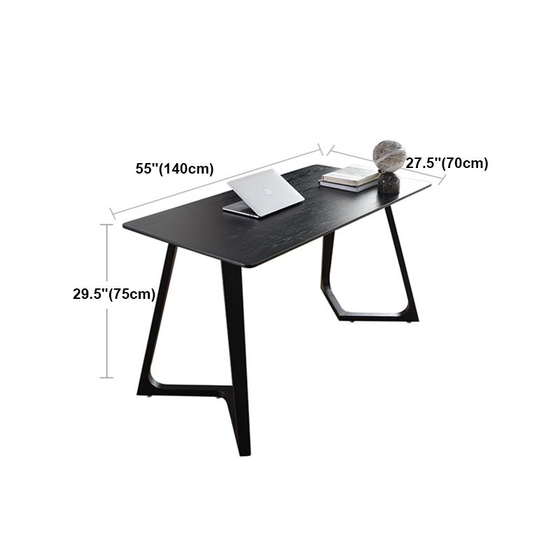 Mesa de comedor rectangular contemporánea de madera maciza mesa de madera de madera con base de trineo
