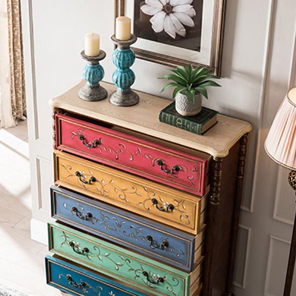 Traditional Storage Chest Solid Wood Dresser with 3/4/5 Drawers , 13.65 Inch W