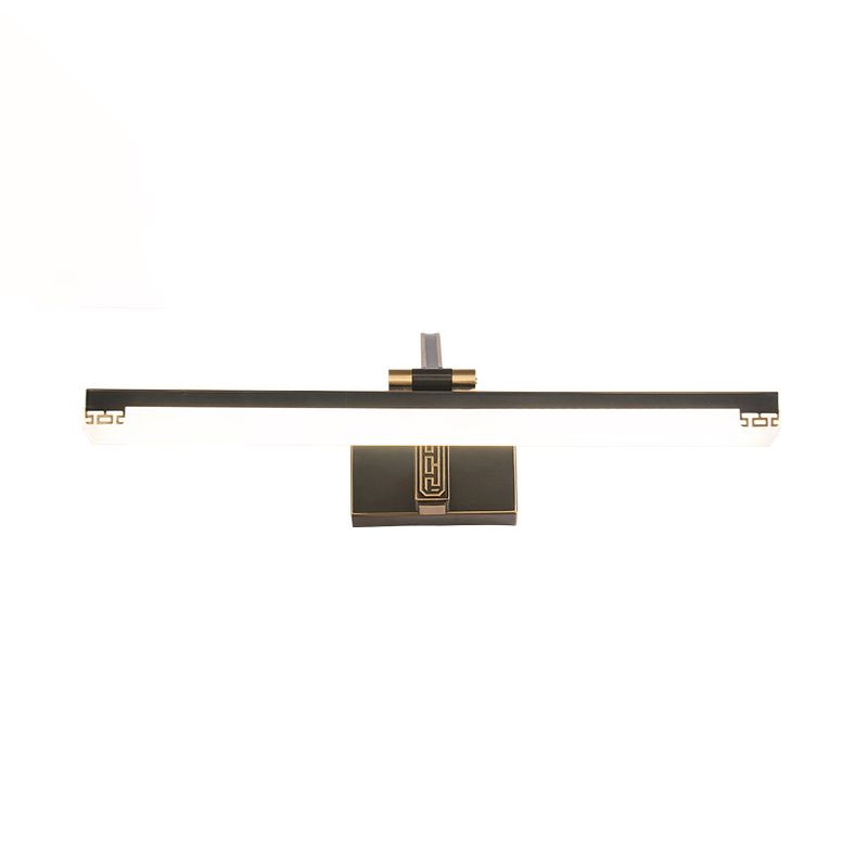 Metal linear Shade Mirror Wall Lights Modern 1 Head Wall Mount Fixture