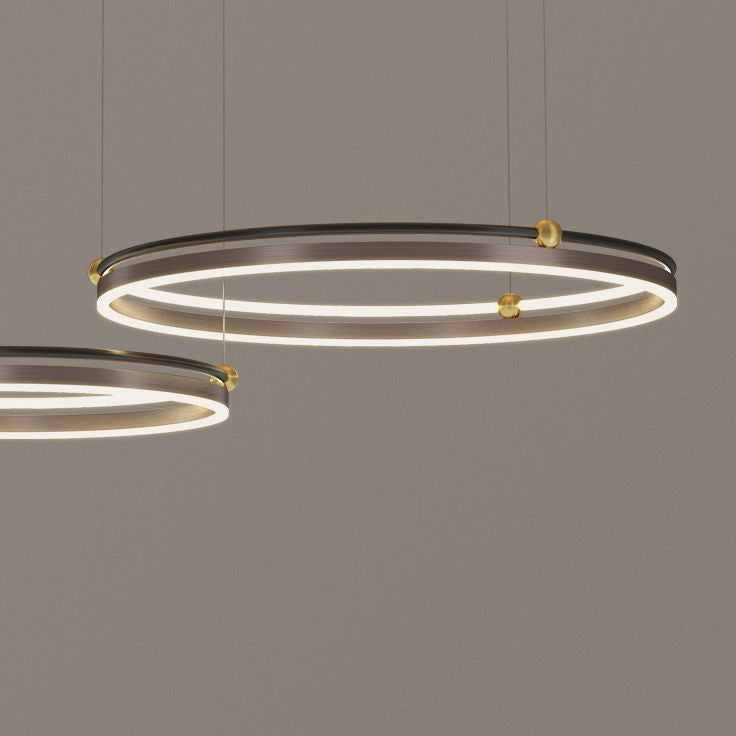 Metall mehrstufige Kronleuchterleuchte Moderne LED-Kaffee Kronleuchter Anhänger Licht