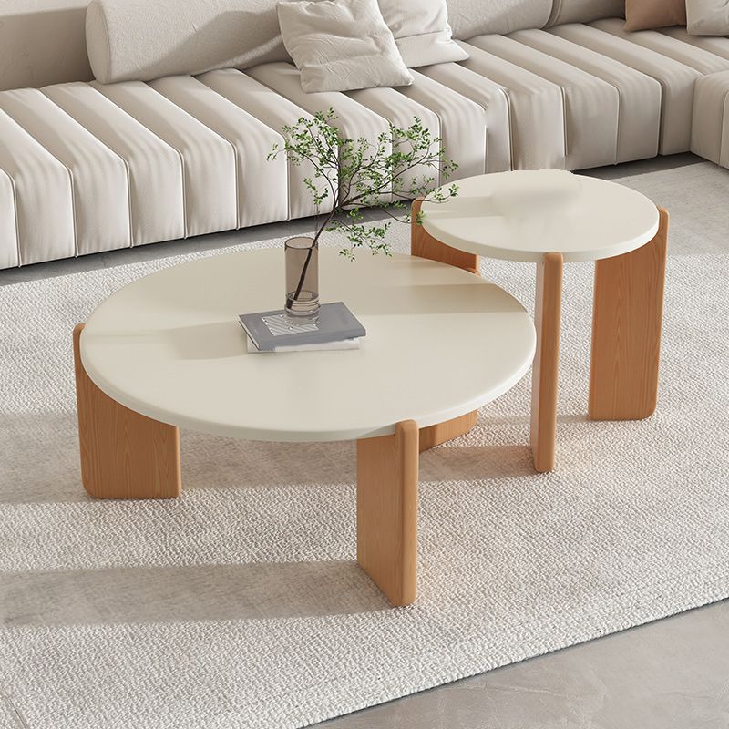 3 Legs Coffee Table Set Modern No Distressing Round Wood Coffee Table
