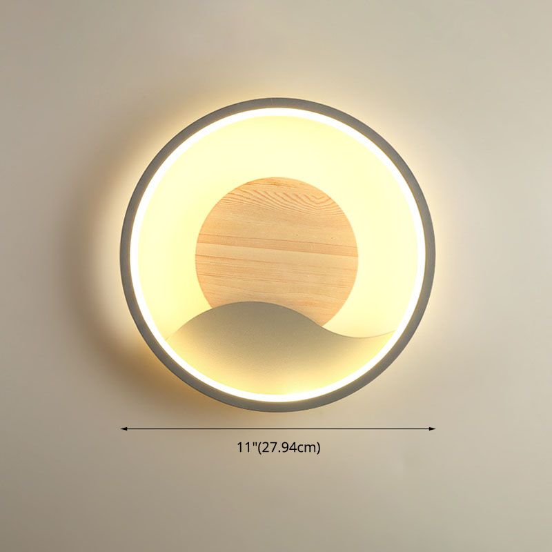 Aluminium afgeronde schaduw Wandlicht Moderne 1-licht LED-wand sconce voor slaapkamer