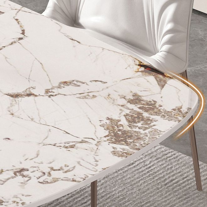 1/4/5/7 Pieces Rectangle Dining Set Luxurious Sintered Stone Top Dinette Table Set