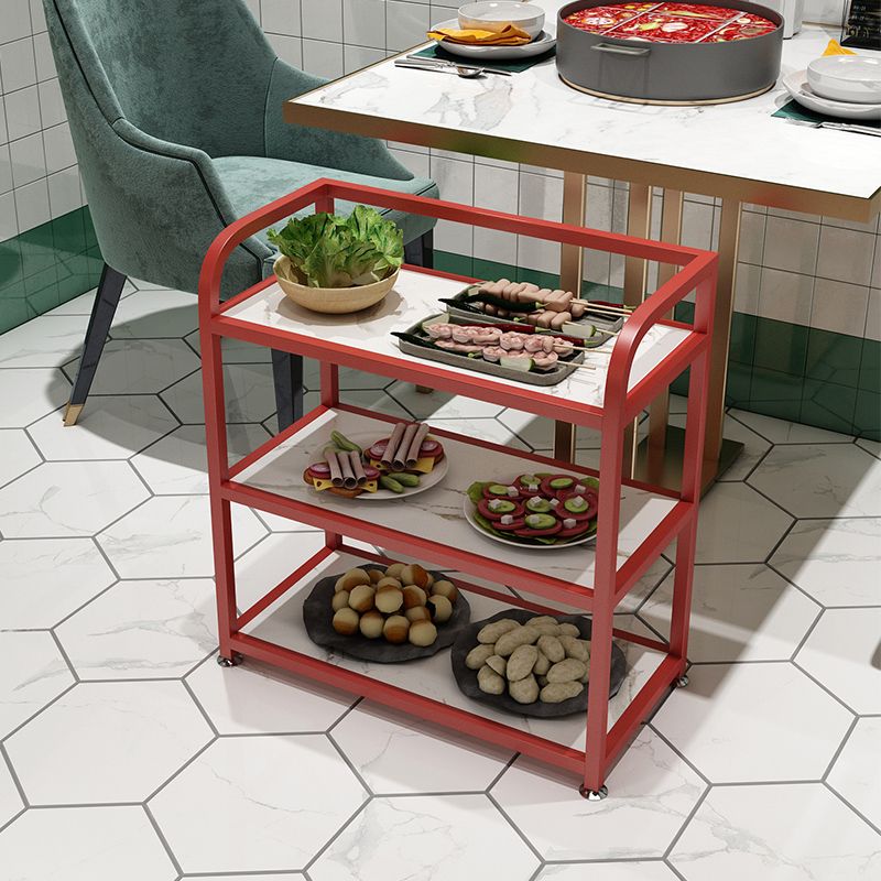 Modern 25.59"H Portable Prep Table Metal Prep Table for Home Use