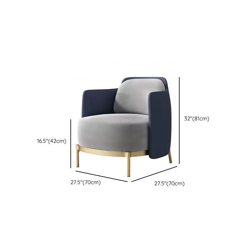 Upholstered Accent Armchair 4 Legs Sewn Pillow Back Accent Chair