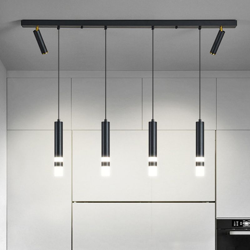 Lampada cilindrica isola semplicità stile in metallo a led isola illuminazione