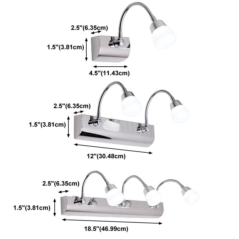 Luce di vanità in stile moderno semplice mirror a led luce anteriore con tonalità acrilica per bagno