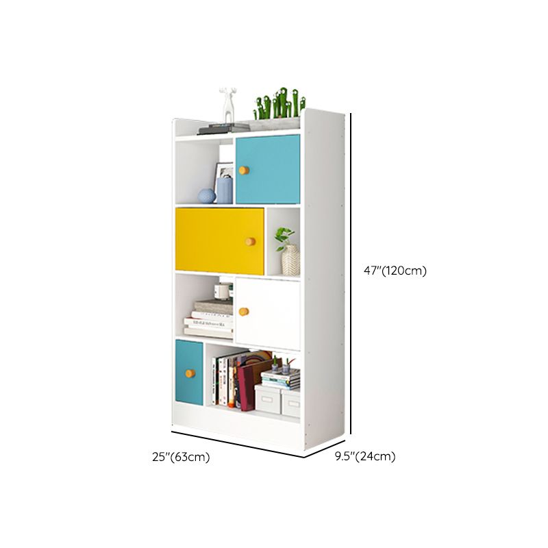 Contemporary Vertical Open Shelf Bookcase Engineered Wood Home Book Shelf with Shelves