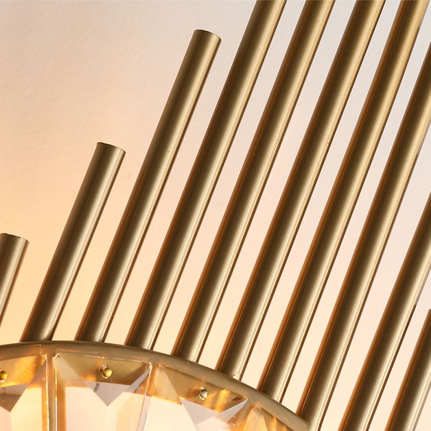 Luces contemporáneos de la plataforma redonda de metal y cristal 3 luces Luz de montaje de pared lámpara de montaje