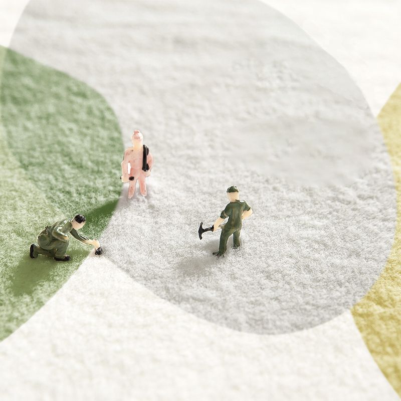 Grey Modern Carpet Polyester Color Block Carpet Washable Carpet for Living Room