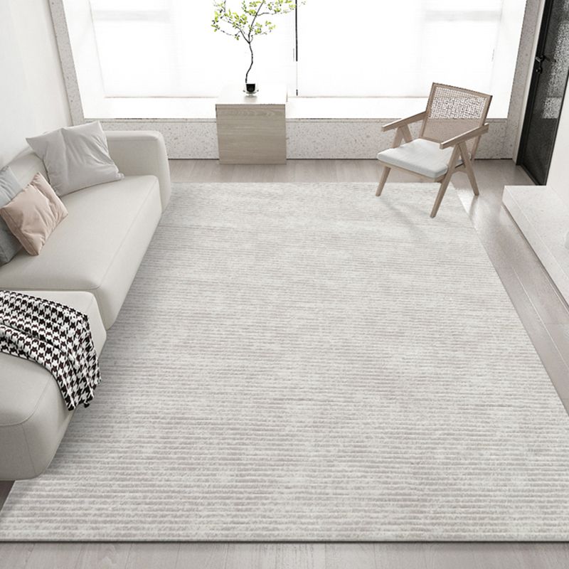 Zone de couleur unie moderne tapis en polyester gris tapis de soins faciles pour la décoration intérieure