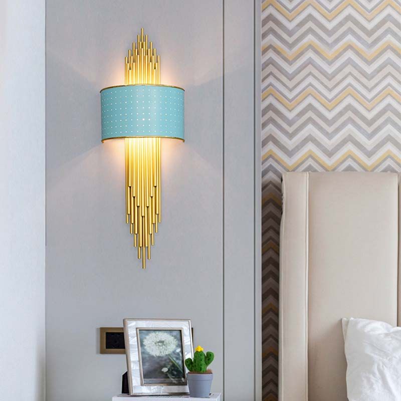 Iluminación de apliques de pared luz de metal de estilo moderno de estilo LED para dormitorio
