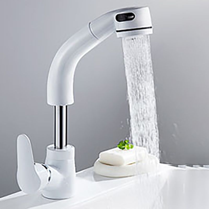Vessel Sink Bathroom Faucet Swivel Spout Single Handle Faucet with Pull down Sprayer