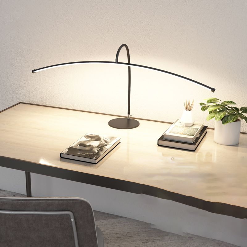 1 Light Linear Table Lighting Modern Style Metal Table Lighting for Bedroom