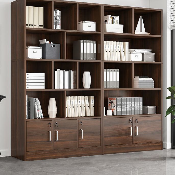 Modern Style Bookcase Engineer Wood Closed Back Bookshelf for Home