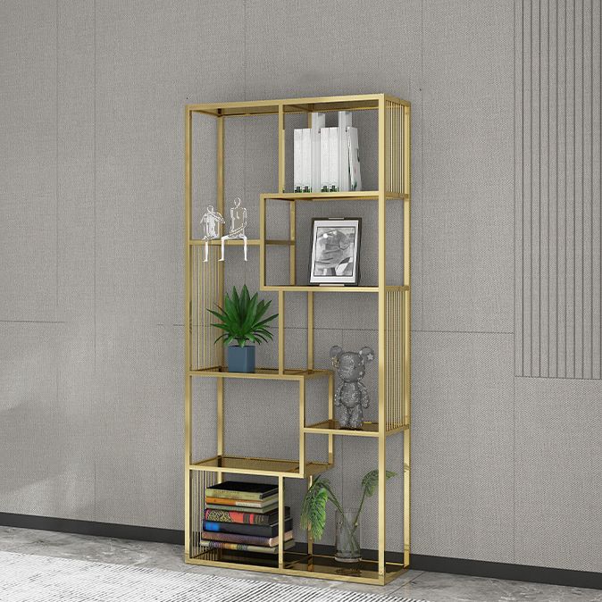 Nordic Home Office Bookshelf Metal Open Back Etagere Bookcase