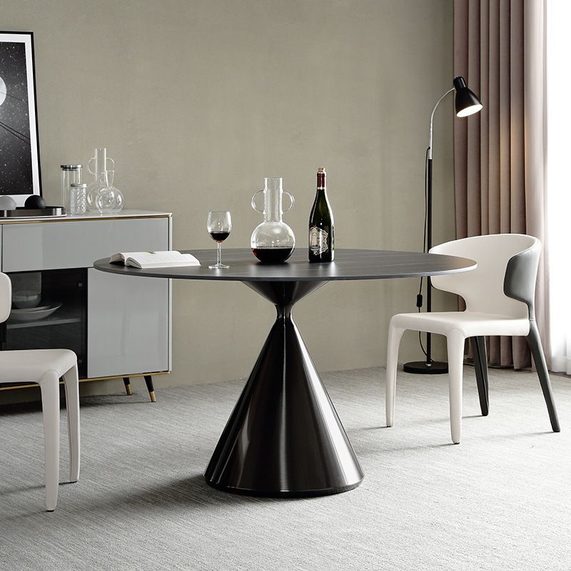 Stone Top Dining Table Modern Pedestal Dining Table for Home
