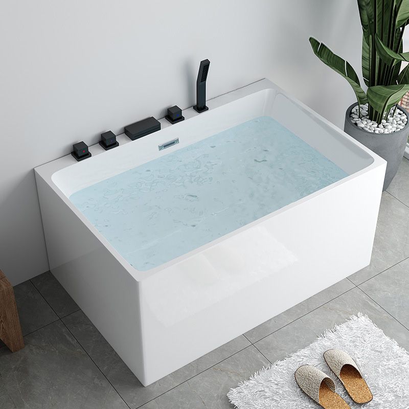 Back to Wall Soaking Bath Rectangular Antique Finish Bath Tub