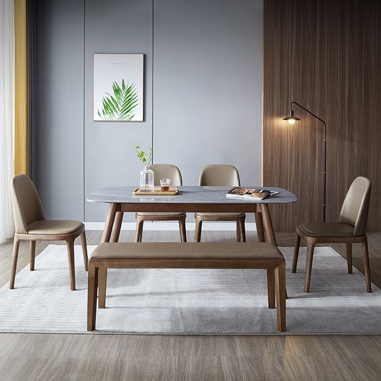 Silla auxiliar industrial de cuero para el hogar, silla de comedor Parsons con acabado mate (juego de 2)