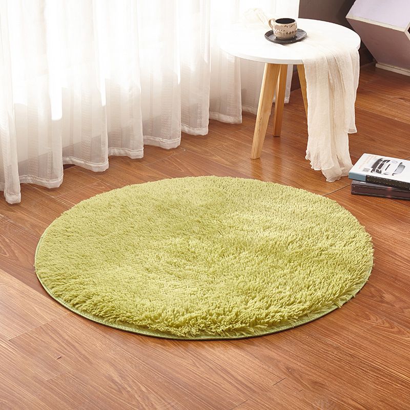 Multi Color Plain Rug Artificial Wool Nordic Area Rug Easy Care Machine Washable Rug for Girls Room
