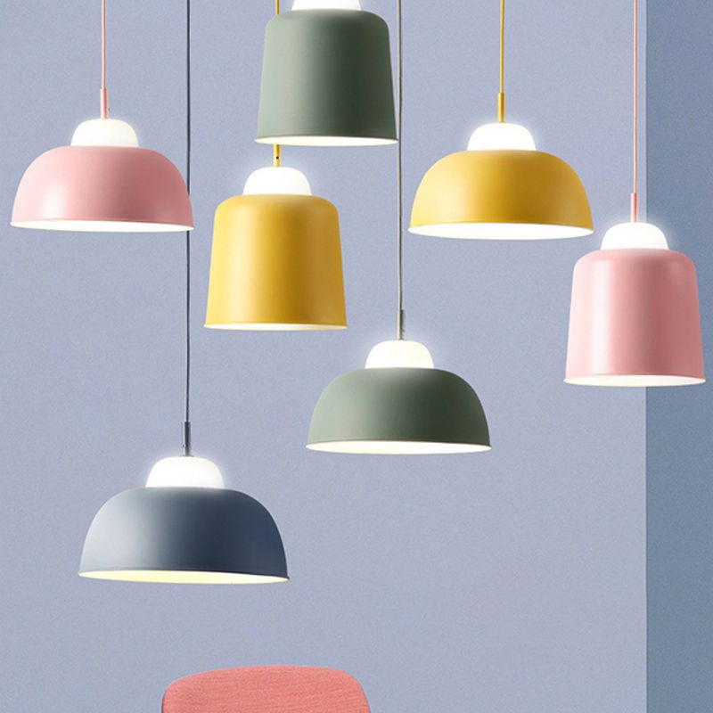 Metal Bowl Shape Hanging Pendant Light Minimalist Suspension Pendant Light