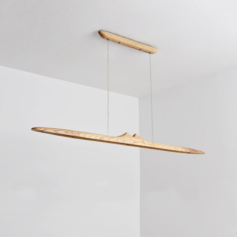 Contemporary Pendant Lights for Kitchen Island Linear Island Lighting in Wood
