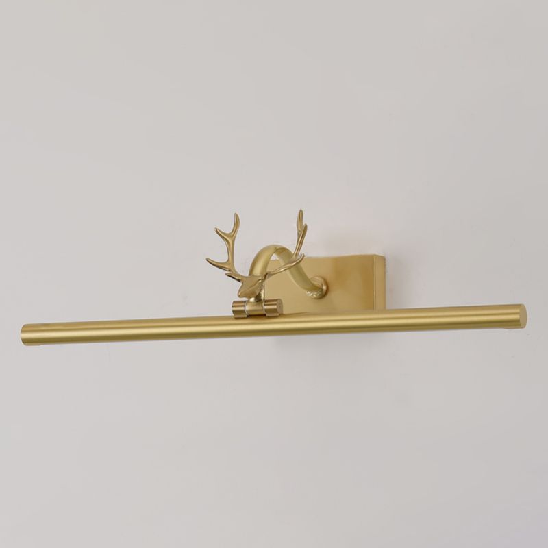 1 Light Linear Wall Sconce Postmodern Style Metal Wall Lighting for Shower Room
