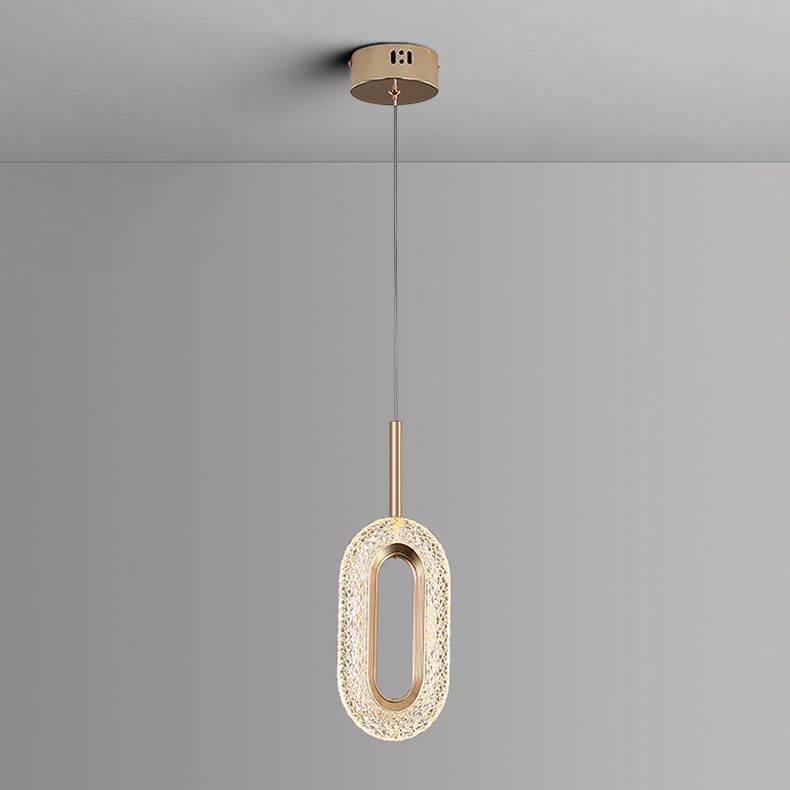 Eigentijdse stijl ovale vorm hanglampen metaalhangende lampen in goud