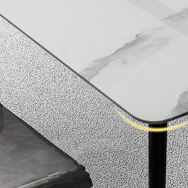 Sintered Stone Dining Table Set 1/5 Pcs Rectangle Dining Table with Armless Chairs