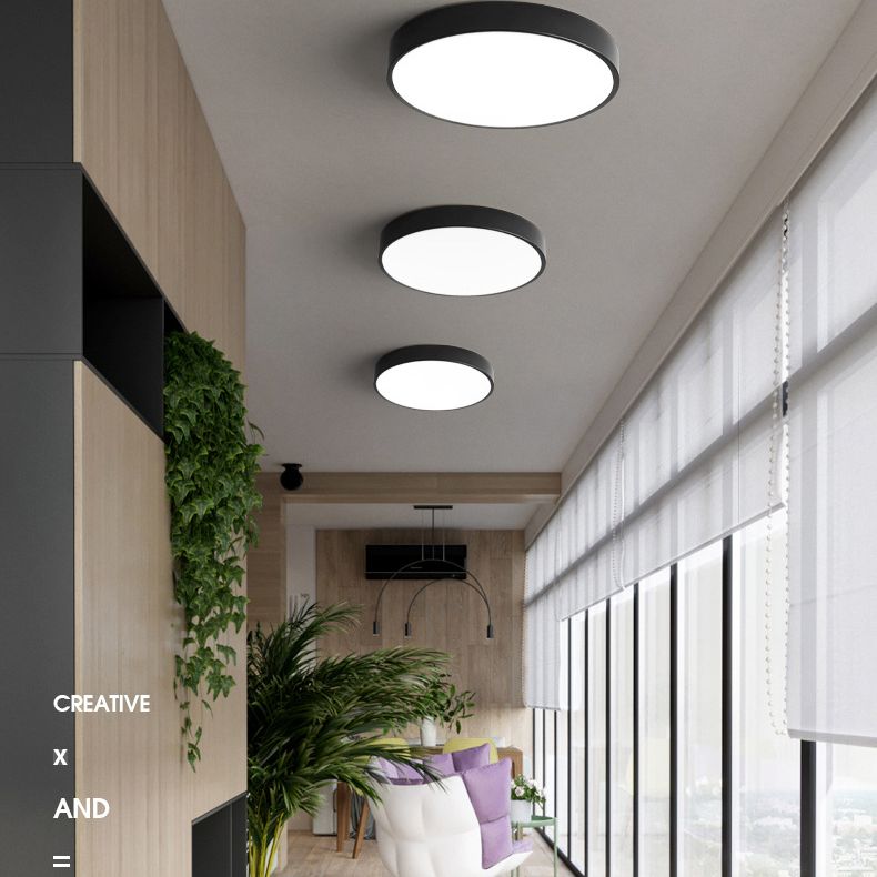 Plafonnier LED rond en acrylique, luminaire de Style nordique simple, pour couloir d'entrée
