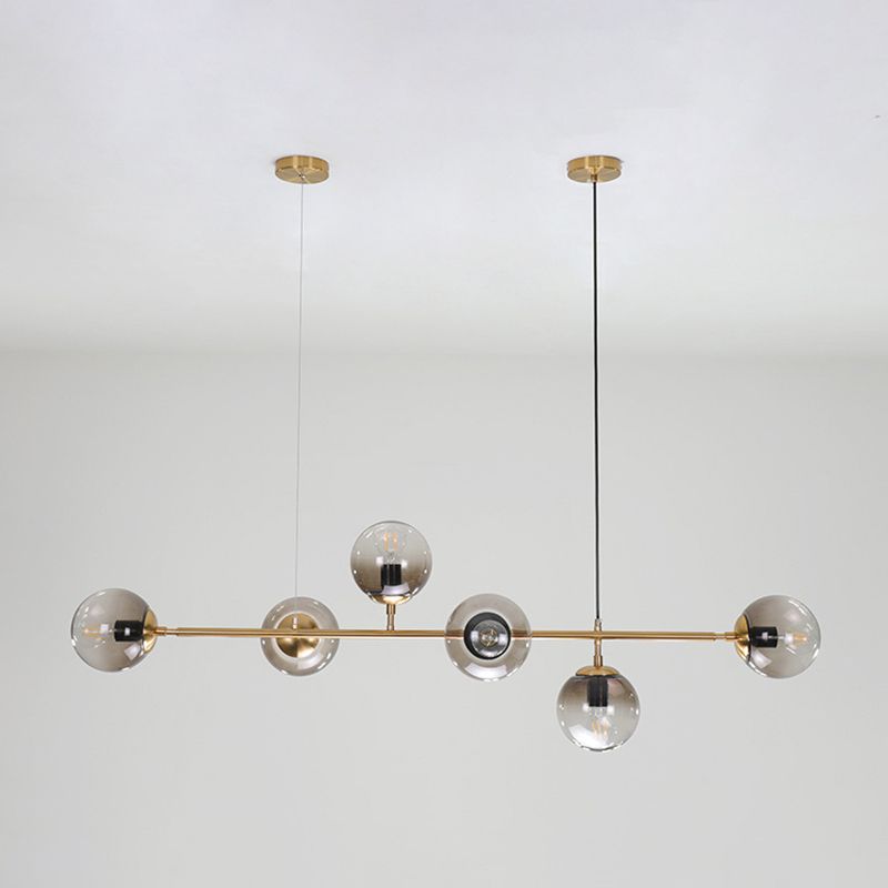 Modernism Metal Kitchen Island Lighting Globe Shaded Ceiling Light for Home