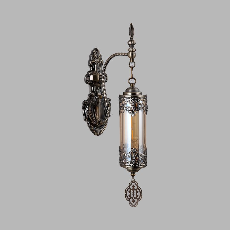 Cylinder Restaurant Wall Sconce Light Turkish Metal 1/2 Lights Bronze Wall Lighting Fixture