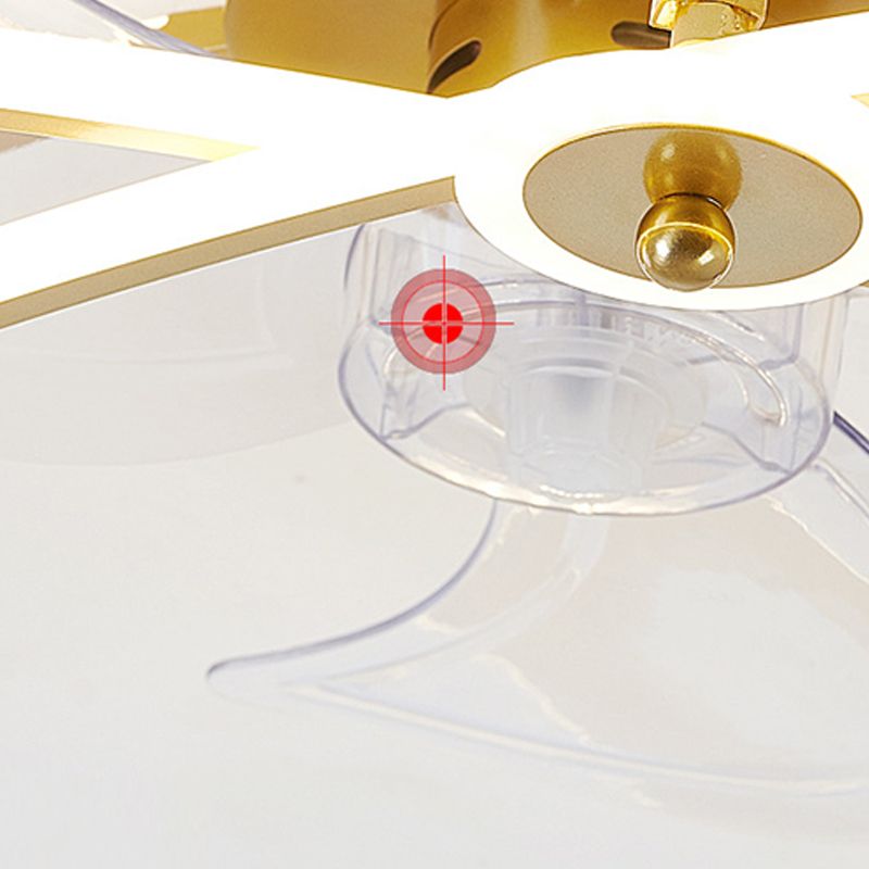 Contemporary LED Ceiling Fan Lights Metal LED Ceiling Fan for Bedroom