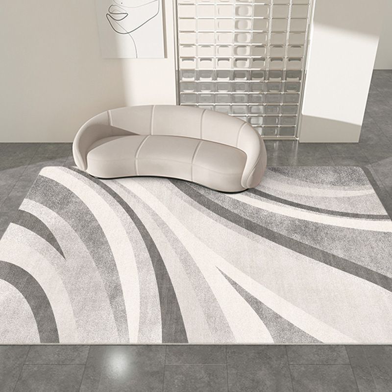 Abstract Pattern Rug Stain Resistant Rectangle Shape Rug for Home Decor
