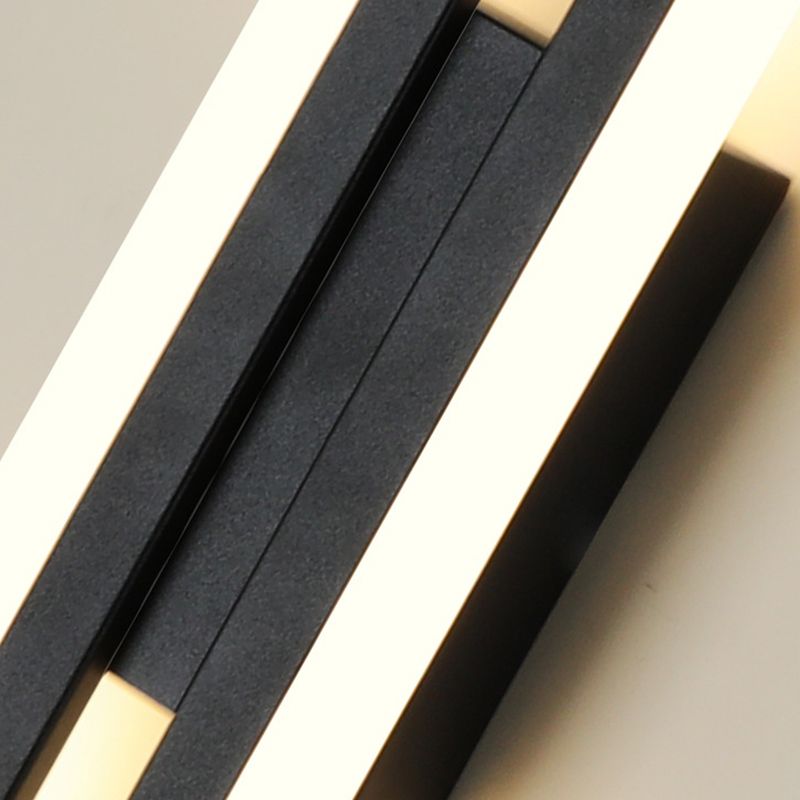 Modernism Golden/Black 2-Light Wall Mounted Sconce Linear LED Wall Light