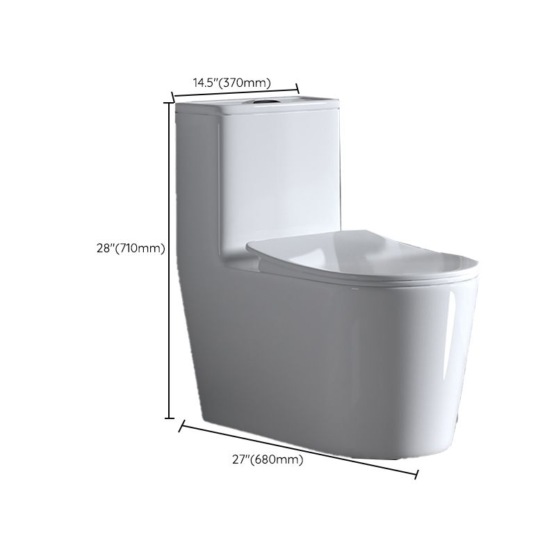 Contemporary White Ceramic Toilet Bowl Floor Mounted Urine Toilet for Washroom