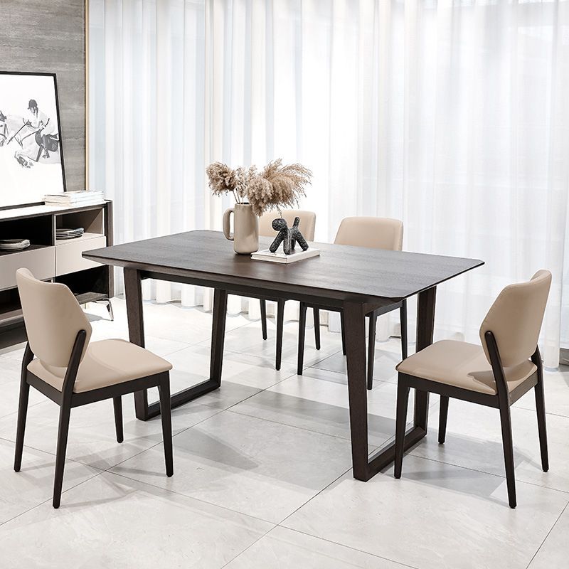 Dining Room Kitchen Chair Open Back Solid Wood Legs Dining Side Chair