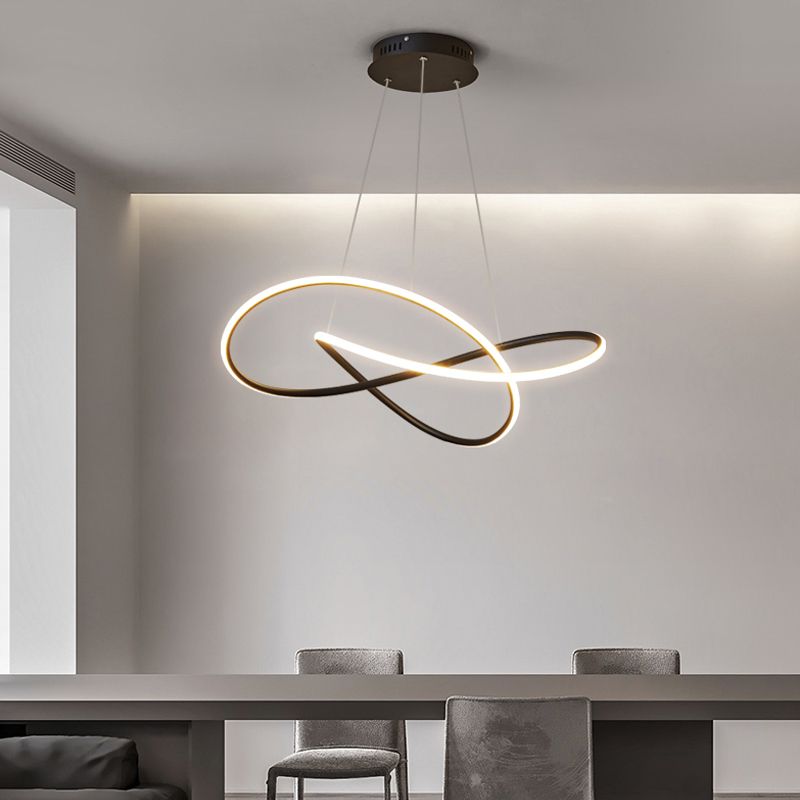 Contemporary LED Chandelier Light Fixtures Linear Hanging Chandelier for Dining Room
